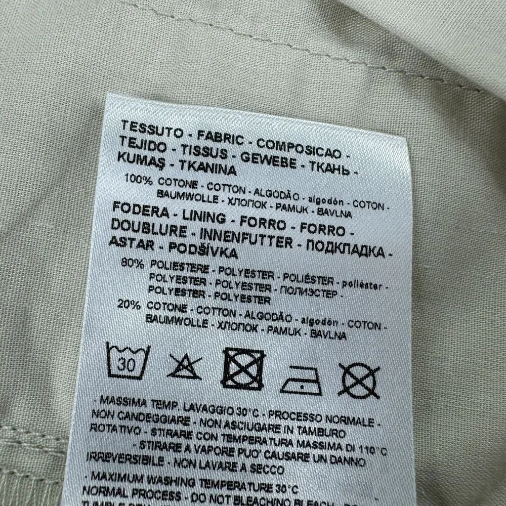 Armani Exchange Mens Drawstring 4-Pocket Pull On Cotton Shorts Light Khaki 38